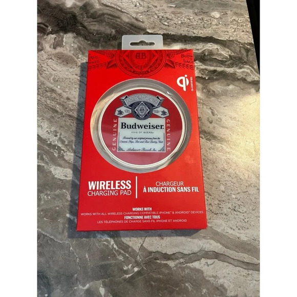 BUDWEISER rapid wireless charging pad Budweiser beer iPhone & Android 2020 - Picture 1 of 2